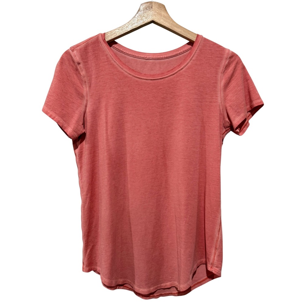 Lululemon Love Tee Womens 4 Pink Short Sleeve Pima Cotton Crew Neck Athletic